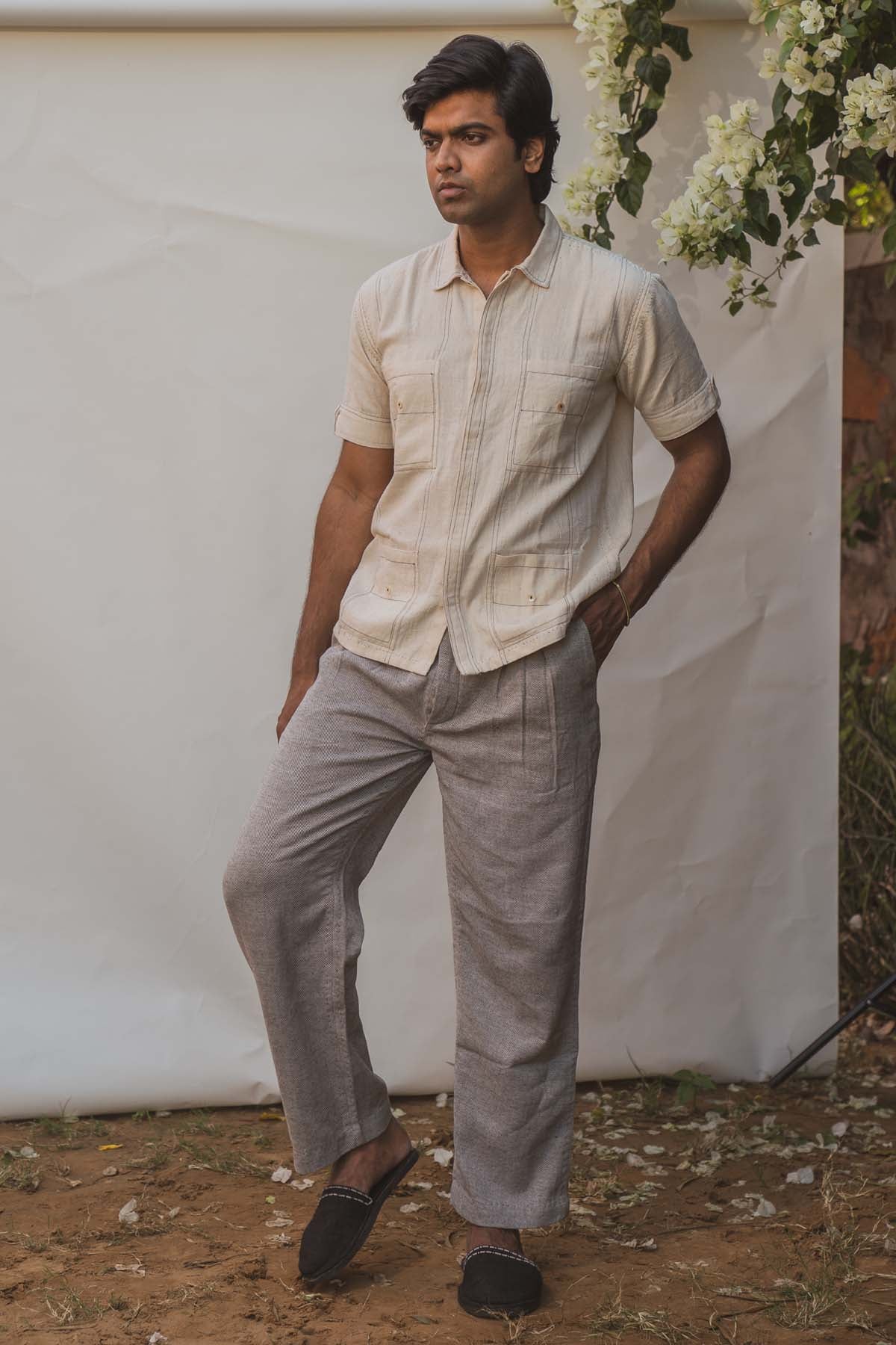 Buy Designer Kora Four Pocket Shirt By Lafaani